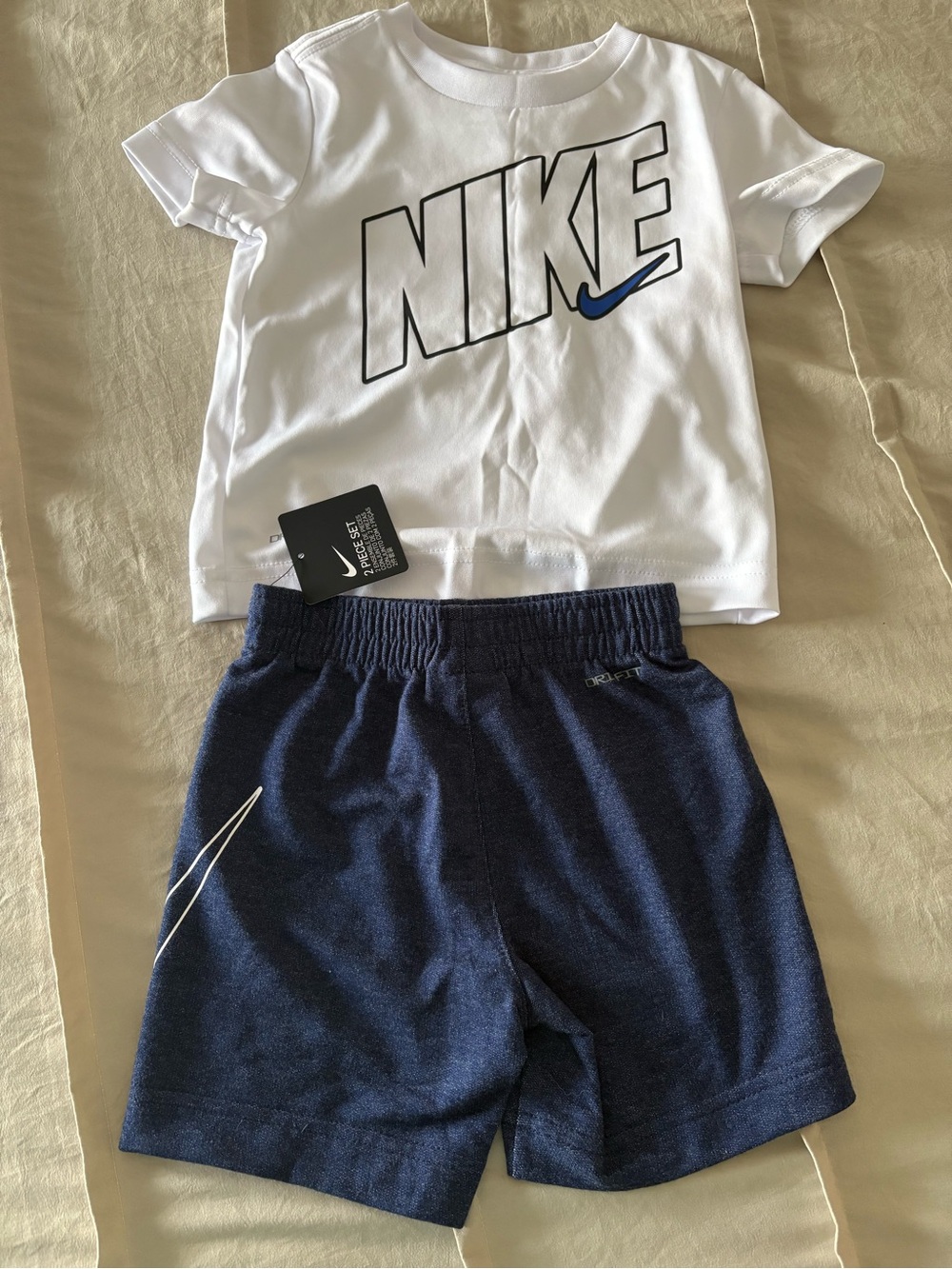 Nike Boys 2-Piece Dri Fit Tee & Navy Shorts Set
